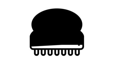 Massager spa salonu aksesuar çizgi simgesi canlandırması