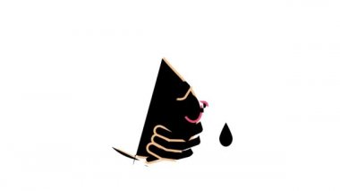 el rengi simgesi ile süt pompalama canlandırması