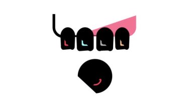 çocuk dişi renk simgesi canlandırmasını destekler