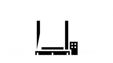 basın ekipmanları glyph simge canlandırması