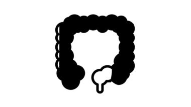 kabızlık sindirim sistemi çizgi simgesi canlandırması