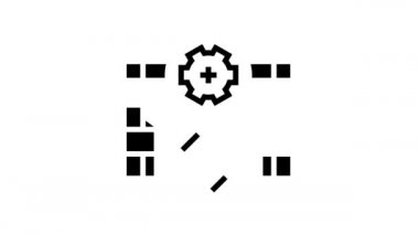 duvar kurulumu ayna hattı simgesi canlandırması