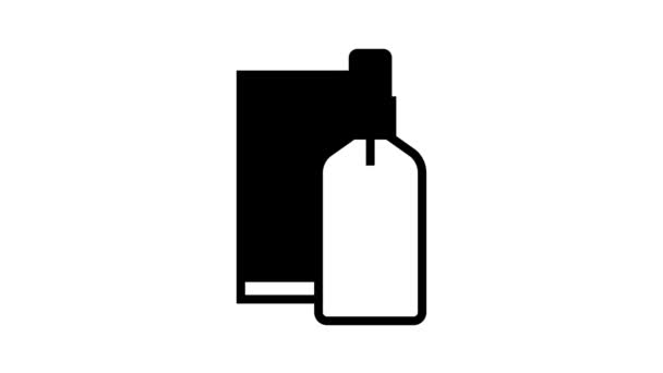 Анимация иконки эфирного масла — стоковое видео
