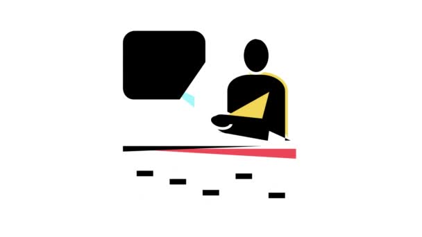 Skill Management Farb-Icon-Animation — Stockvideo