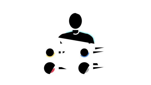 Caracteristici îndemânare culoare pictogramă animație — Videoclip de stoc
