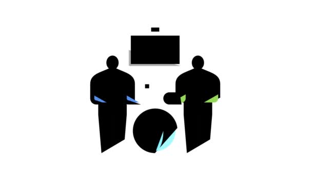 Inversionistas ico color icono animación — Vídeo de stock