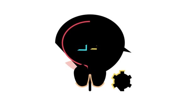 Cirugía vejiga color icono animación — Vídeos de Stock
