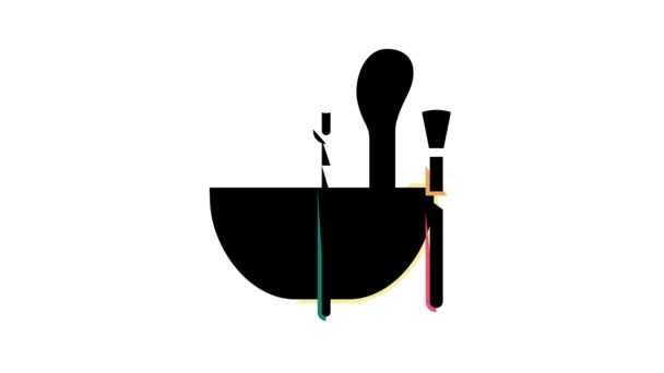 Utrustning spa salong färg ikon animation — Stockvideo