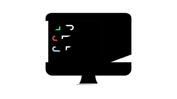 Monitoreo de la animación icono de color de beneficio — Vídeos de Stock