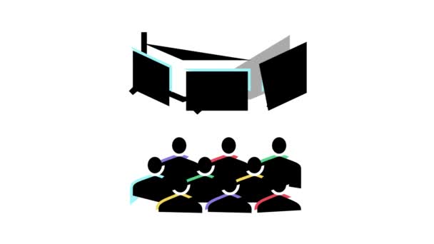 Negoziazione in borsa colore icona animazione — Video Stock