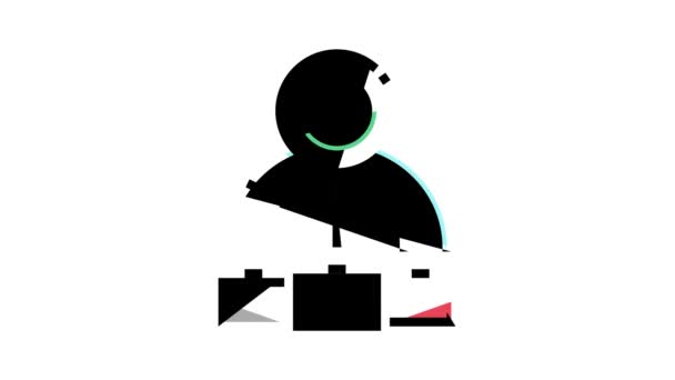 Fackföreningsfärg ikon animation — Stockvideo
