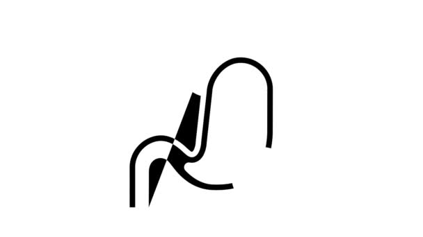 Animação de ícone de linha do sistema de digestão normal workin — Vídeo de Stock