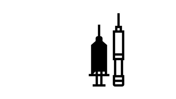 Geneesmiddelen en preparaten lijn pictogram animatie — Stockvideo