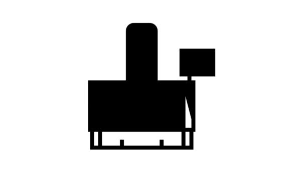 Linea macchina levigatura animazione icona — Video Stock