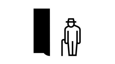 emekli aylığı çizgi simgesi canlandırması