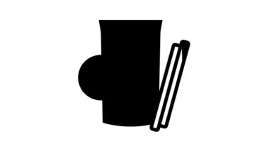 Kedi çizgi simgesi canlandırması için nefis yemekler