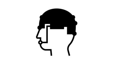 yapay zeka teknolojisi çizgi simgesi canlandırması