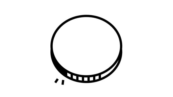 Moneta linea d'oro icona animazione — Video Stock