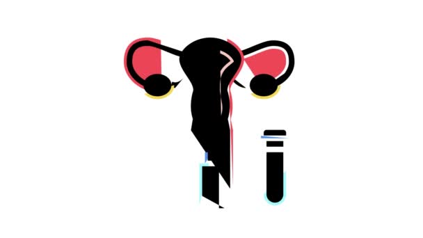 Embryo överföring färg ikon animation — Stockvideo
