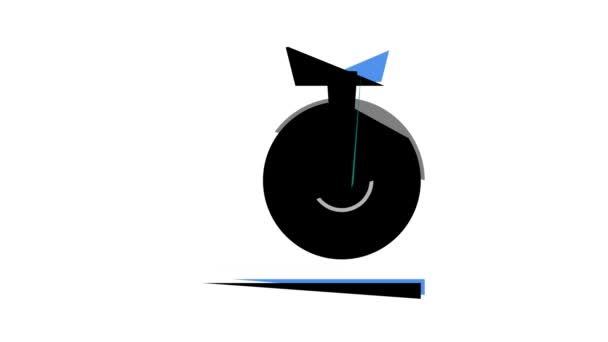 Rollo con cable equipo industrial icono de color animación — Vídeos de Stock