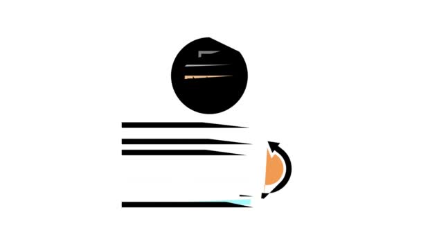 Polijsten spiegel kleur pictogram animatie — Stockvideo