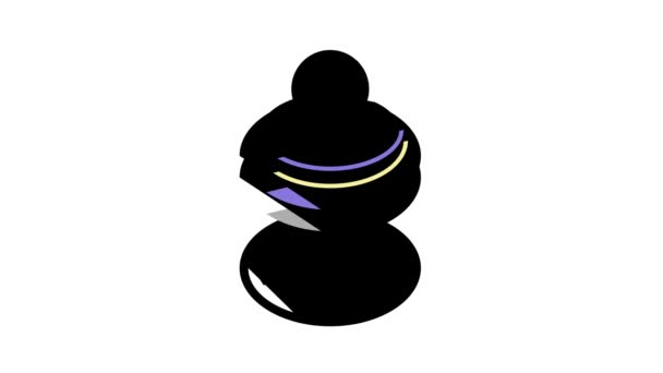 Cap untuk animasi ikon warna tunjangan yang diterima — Stok Video