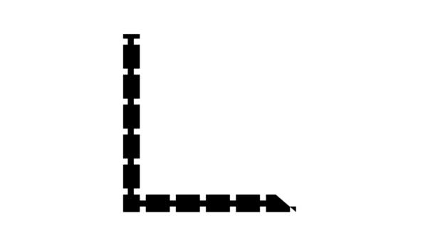 Ruis trilling infographic glyph pictogram animatie — Stockvideo