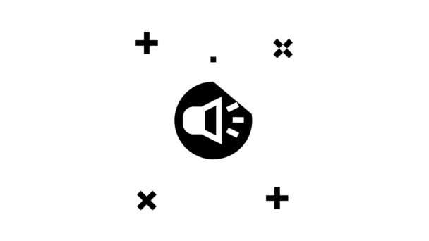Animace ikon surround sound glyph — Stock video