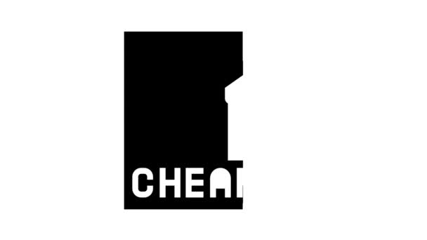 Cheap house construction glyph icon animation — Stock Video