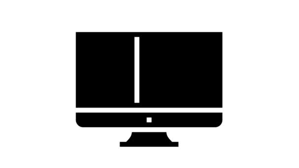 Rejestracja konta internetowego animacja ikony glifu — Wideo stockowe