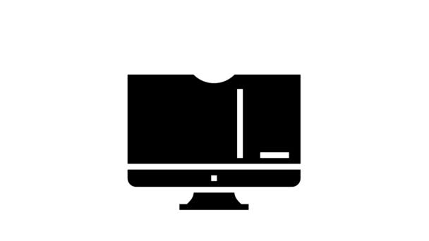 Pago por servicios de Internet animación icono glifo — Vídeo de stock