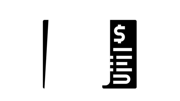 Piani tariffari abbonamento icona glyph animazione — Video Stock