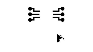 Teknik uzman glyph simge canlandırması