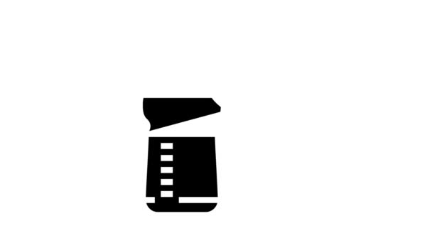 Animacja ikony glifa do karmienia butelki — Wideo stockowe