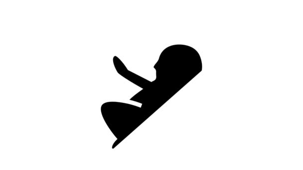 Σίτιση μωρό κατόπιν αιτήματος glyph εικονίδιο animation — Αρχείο Βίντεο