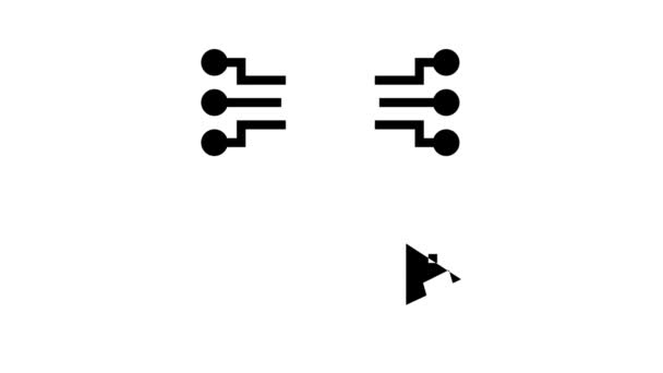 Animacja ikony eksperta technicznego glifa — Wideo stockowe