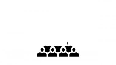 basın açıklaması glyph simge canlandırması