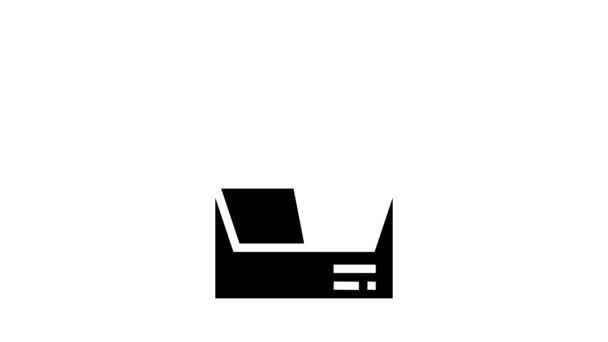 Dobra recenzja free shipping glyph icon animation — Wideo stockowe