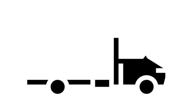 Saat çevresindeki kamyon ücretsiz nakliye hizmeti simgesi canlandırması — Stok video