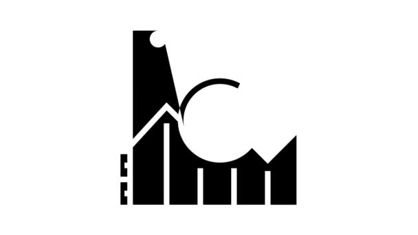 Crescimento bitcoin taxa ico glifo ícone animação — Vídeo de Stock