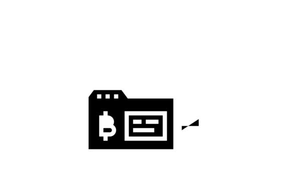 Omgekeerd ico glyph pictogram animatie — Stockvideo