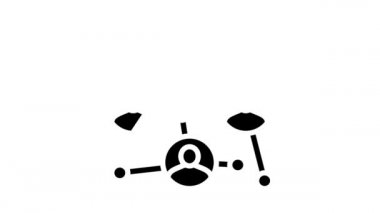 İşadamları zinciri hissedarlar simge animasyonu