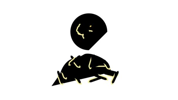 燕麦石榴色图标动画 — 图库视频影像