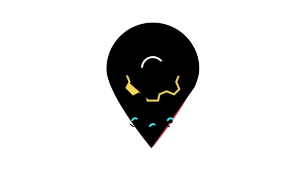 GPS навигации оптимизировать цветовую анимацию иконки — стоковое видео