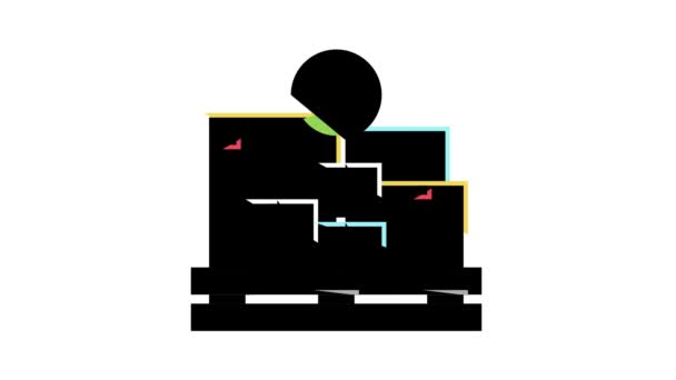 Verkrijging dienst kleur pictogram animatie — Stockvideo