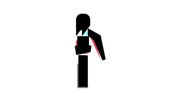 Animation des Farbsymbols der Arbeitsschelle Schweißmaschine — Stockvideo