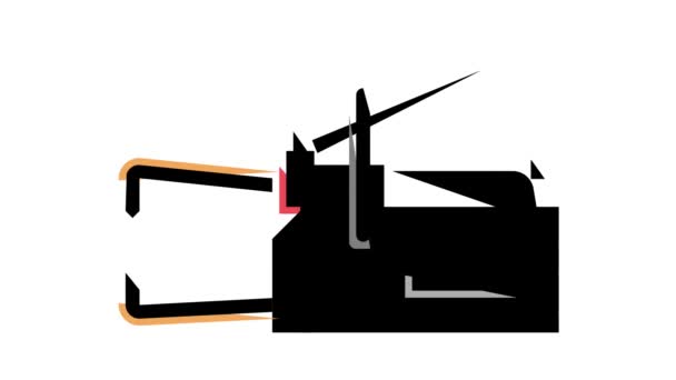 Animação de ícone de cor de soldagem de eletrodo não-consumível — Vídeo de Stock