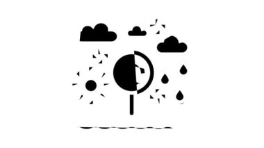 iklim sistemi çizgi simgesi canlandırması