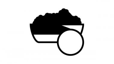 Kinoa groat çizgi simgesi canlandırması