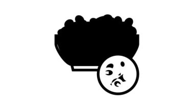 inci arpa Groat çizgi ikon animasyonu